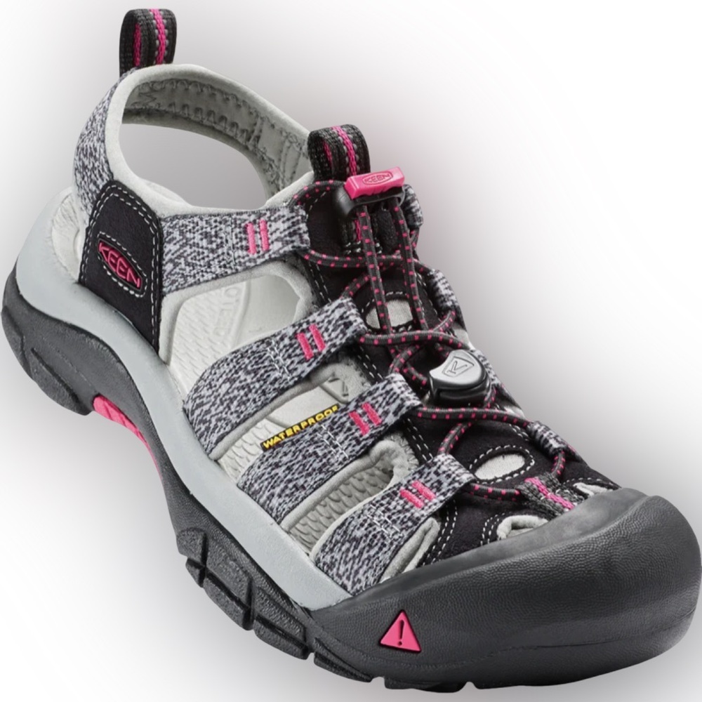 Keen Newport H2 Women's 7 Black/Bright Rose Hiking Water Sandals 1016288